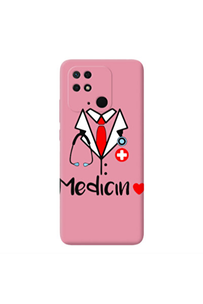 Other Xiaomi Redmi 10C Medicin Pink Colored Silicone TPU Θήκη