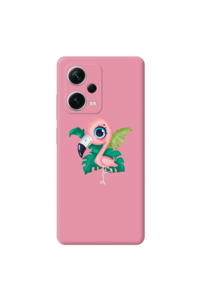 Other Xiaomi Poco X5 Swan Pink Colored Silicone TPU Θήκη