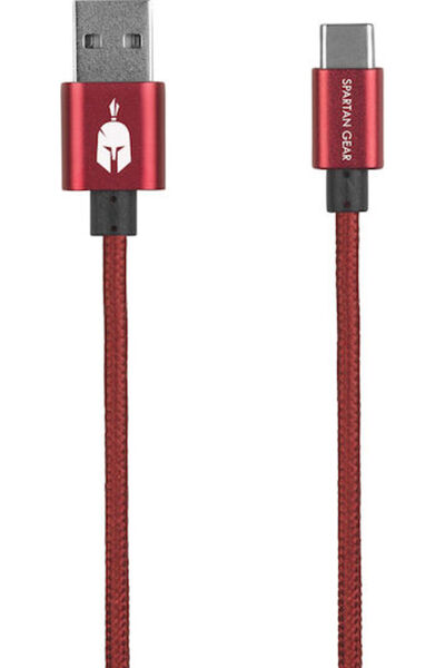 Spartan Gear Καλώδιο USB διπλής όψης Τύπου C 2μ για PS5 / Xbox Series σε κόκκ...