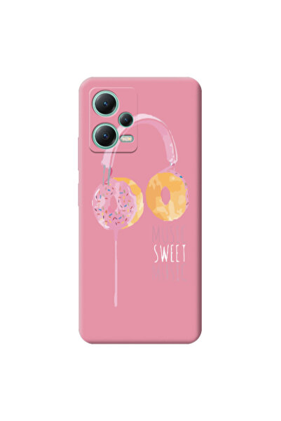 Other Xiaomi Redmi Note 12 Pro 5G Donut earphone Pink Colored Silicone TPU Θήκη