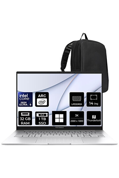 ASUS Zenbook 14 Intel Core Ultra 9 285H 32GB RAM 1TB SSD 14" 3K (2880x1800) O...