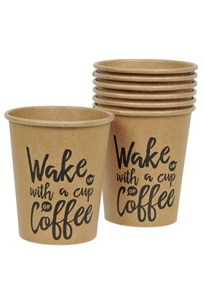 Z Store Wake Up Cardboard Cups 270ml - 10 pcs