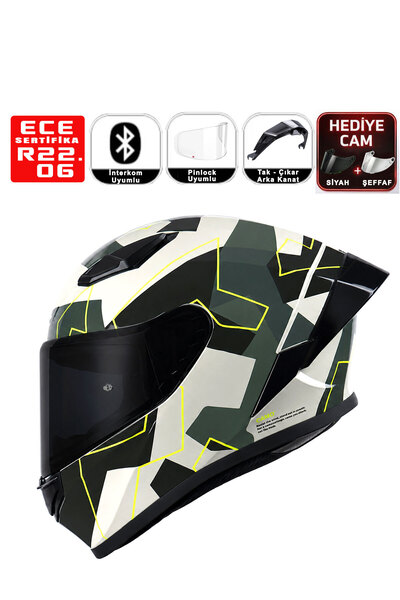 Yohe Rapid Full-Face Motosiklet Kaskı (ECE-22.06)