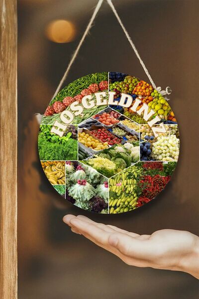 SHELİFE Grocery Store Door Wall Sign Welcome Sign, Welcome Ornament Sign with...