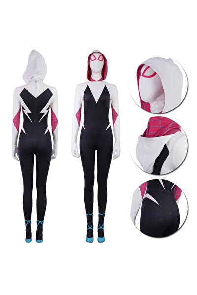 Butic Gwen Stacy Cosplay Kostüm Tulum Örümcek Kadın Örümcek Adam