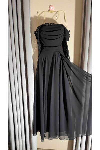To Be Royal Black Evening Dress