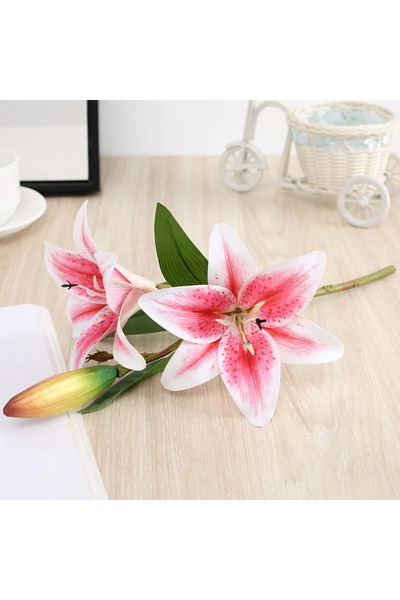 Choice6 13 Lifelike Faux Lily Arrangement - High-Quality Artificial Lily Stem...