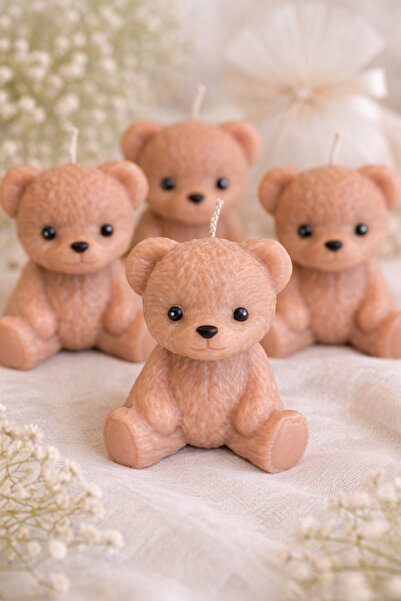 HandMadeJob Ароматизирана свещ Мече – Подарък за кръщене, за бебешко парти, д...
