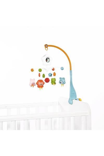 LORELLİ Carusel muzical pentru pat, cu proiector si sunete, Happy Animals Blue