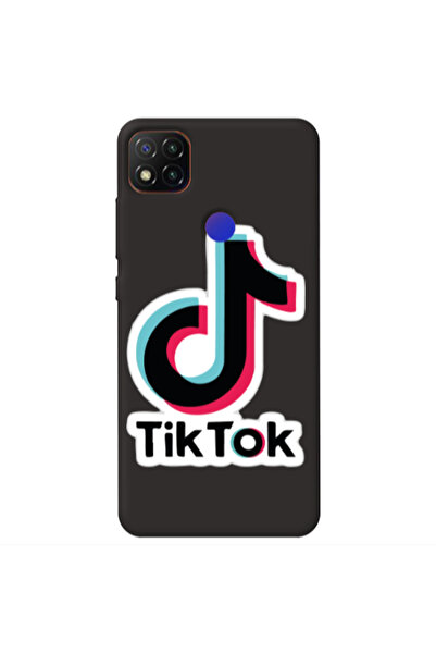 Other Xiaomi Redmi 9c Tik Tok Black Colored Silicone TPU Θήκη