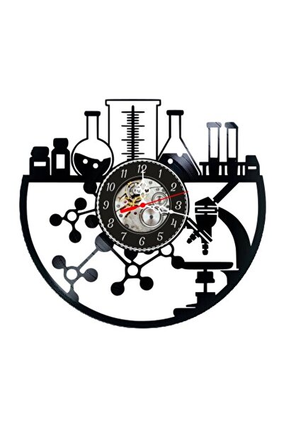 OEM Ceas de perete decorativ din disc de vinil, Model Laborator de Chimie și ...