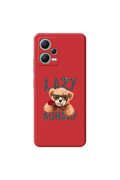Other Xiaomi Redmi Note 12 Pro 5G Lazy sunday Red Colored Silicone TPU Θήκη