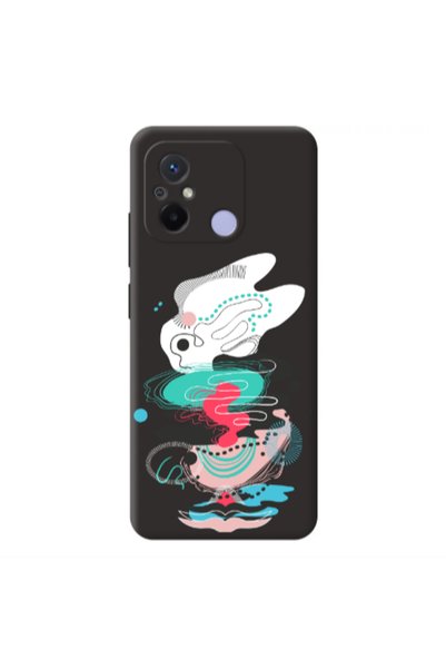Other Xiaomi Redmi 12C Abstract 50 Black Colored Silicone TPU Θήκη
