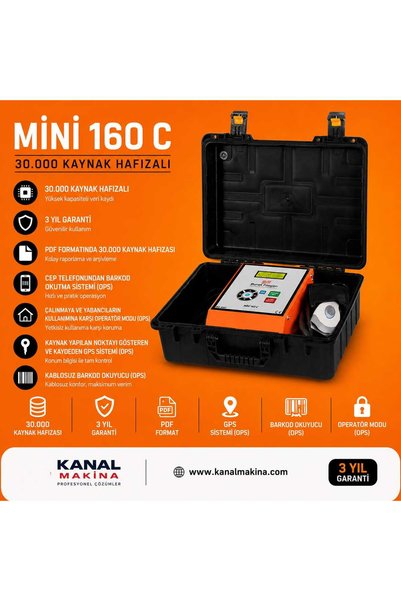 Kanal Makina Elektrofüzyon 160 Mini Çantalı