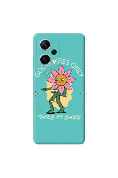 Other Xiaomi Poco X5 Good Vibes Only Turquoise Colored Silicone TPU Θήκη