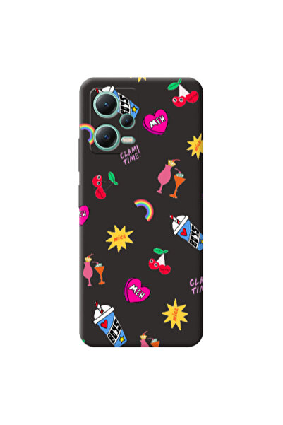 Other Xiaomi Redmi Note 12 Pro 5G glam time Black Colored Silicone TPU Θήκη