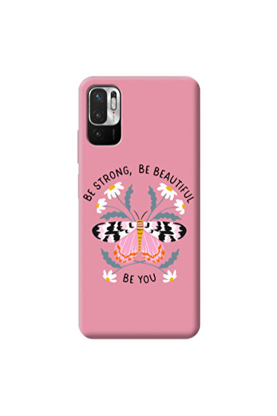 Other Xiaomi Redmi Note 10 Pro 5G Be Strong Pink Colored Silicone TPU Θήκη