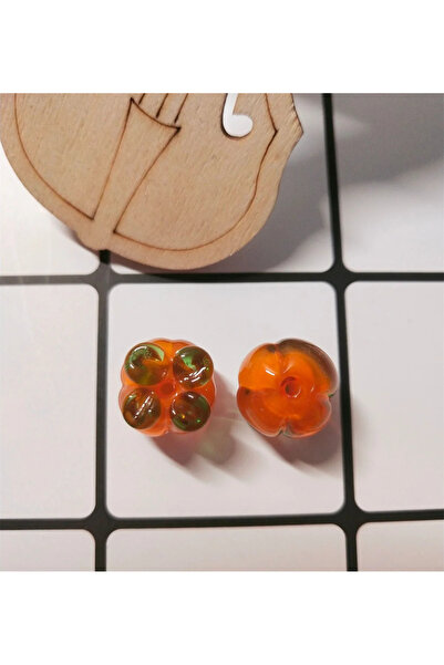 Choice 5 PCS juhong SG07 5pcs 11x13mm Mini Orange Lampwork Glass Transparent ...