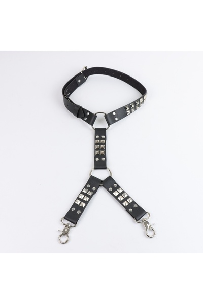 Choice1 StyleB UYEE Gothic Leg For Jeans Harness Black Hip Hop Leg Strap Unis...