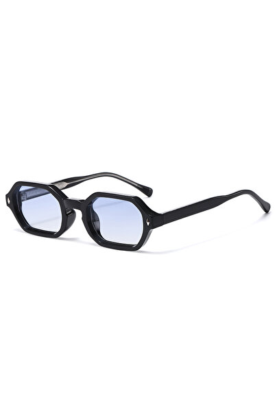 choice2 black blue New Black Square Retro Sunglasses Branded Designer Concave...