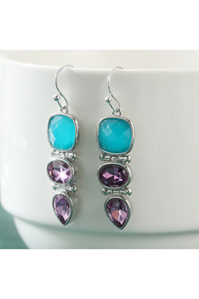 Choice A805-1 Bohemian Retro Style Water Droplets Cubic Zirconia Earrings For...