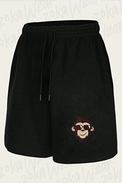 ZOKAWEAR Unisex Monkey Design Printed Shorts with Glasses