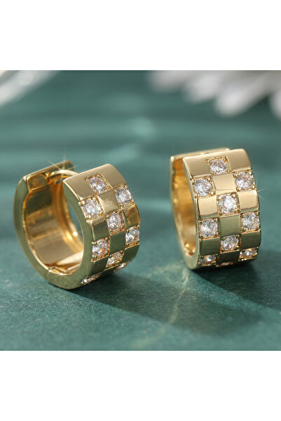 Choice Clear T1087 Fashion Inlaid Sparkling Synthetic Zirconia Golden Thick H...