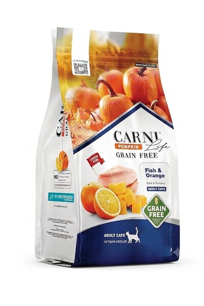 Tahılsız Pumpkin Adult Balık Etli & Portakallı Yetişkin Kedi Maması 5 Kg