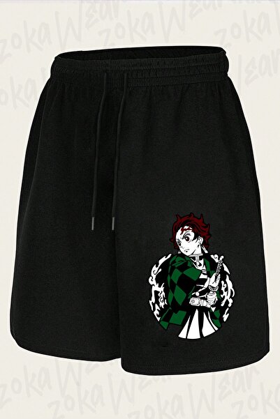 ZOKAWEAR Unisex Demon Slayer Tanjiro Kamadoo Design Printed Shorts