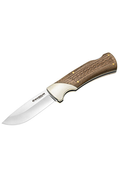 OEM Cutit Briceag Magnum Woodcraft, 20,7 cm, Maner Lemn, Lama Otel 440A, Maro