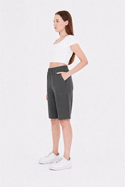 TRENDHİLL Women's Cotton Capri Dark Khaki-7003