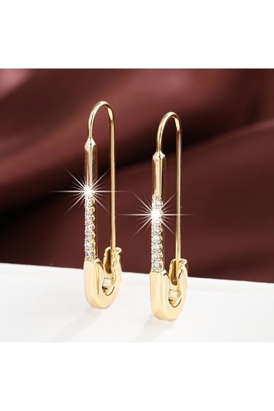 Choice WB3263-1 Unique Creative Paper Clip Women's Earrings, Fashionable Shin...