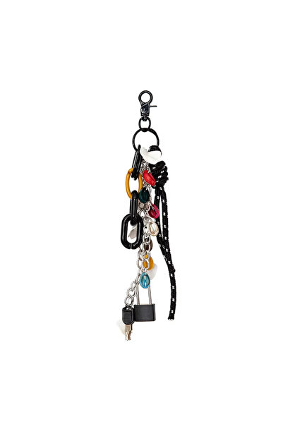 Choice1 Black Fashion Design Lock Key Pendant Keychain Colorful Keyring For W...