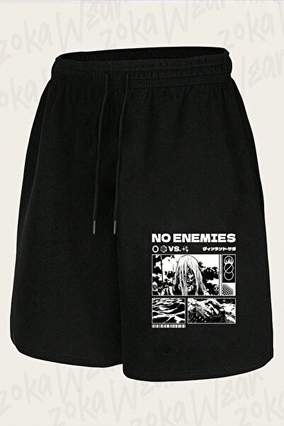 ZOKAWEAR Unisex Σορτς με στάμπα σχεδίου Vinland Saga  "Δεν Έχω Εχθρούς "