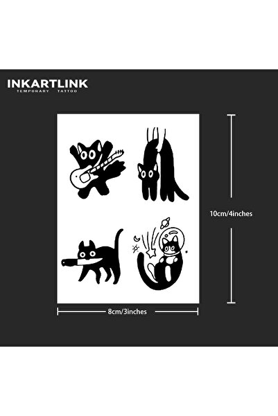 Choice4 870-0810M Cat Temporary Tattoo,Lasts To 15 Days New Technology Magic ...