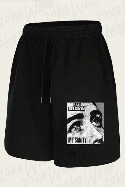 ZOKAWEAR Unisex σορτς με στάμπα Bad Religion My Sanity Design