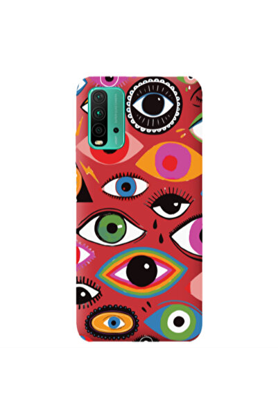 Other Xiaomi Poco M3 Colorful eyes Red Colored Silicone TPU Θήκη