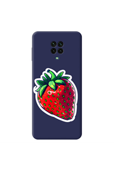 Other Xiaomi Redmi Note 9 Pro strawberry Dark blue Colored Silicone TPU Θήκη