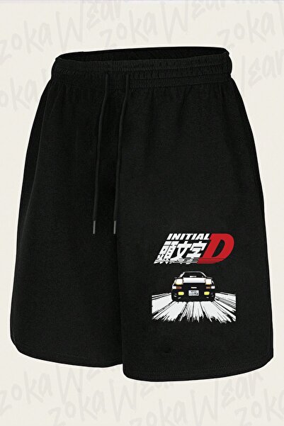 ZOKAWEAR شورت مطبوع بتصميم Initial D Ae86 Chase للجنسين