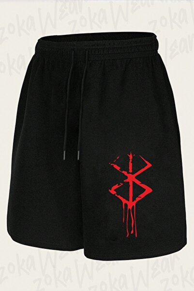 ZOKAWEAR Unisex Berserk Cursed Symbol Anime Design Printed Shorts