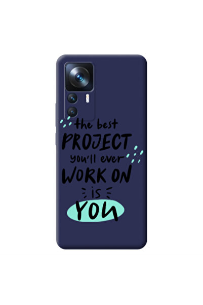 Other Xiaomi Mi 12T The Best Project Dark blue Colored Silicone TPU Θήκη
