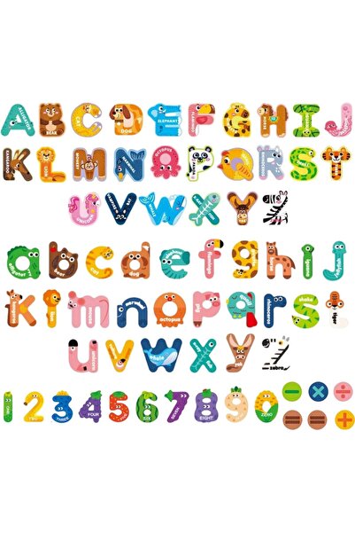 Arabest 78-Piece Large Magnetic Letters,Magnetic Alphabet Letters & Numbers S...