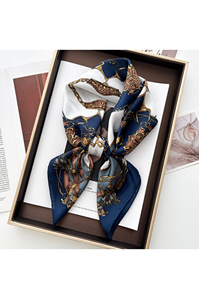 Choice1 وشاح شعر مربع فاخر التصميم مقاس 70×70 سم طراز FJ711-2-4 للنساء، حجاب ...