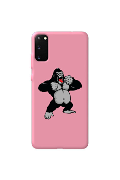 Other Samsung S20 Angry Gorilla2 Pink Colored Silicone TPU Θήκη