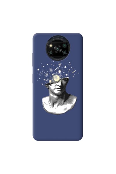 Other Xiaomi Poco X3 /X3 Pro Space Statue Dark blue Colored Silicone TPU Θήκη