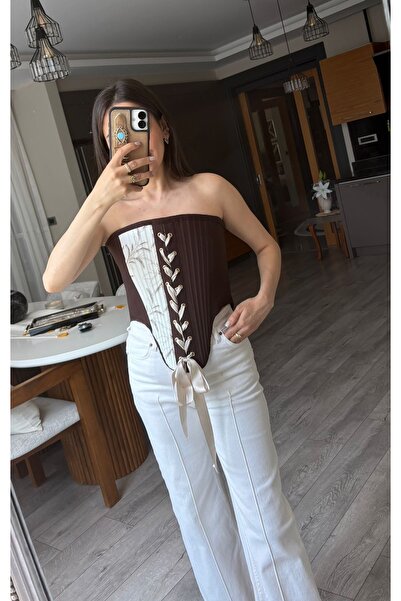 Genel Markalar Kahverengi Tasarım Büstiyer