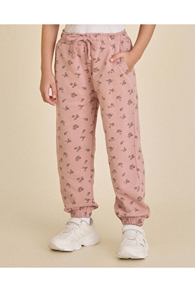 REDTAG Girls Mauve Floral Jogger Track Pants
