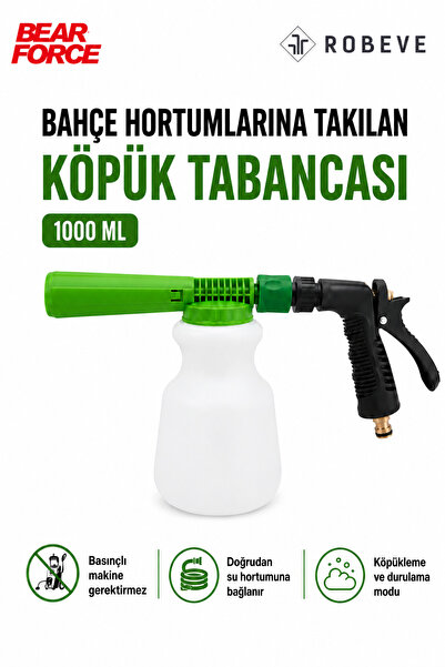 ROBEVE Bear Force 1000 ML Bahçe Hortumuna Takılan Köpük Tabancası | Oto Yıkam...