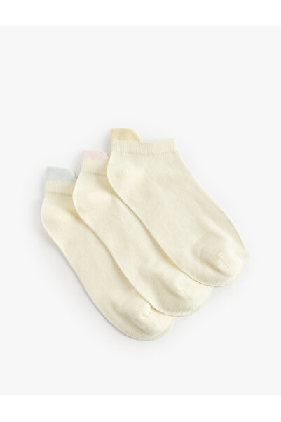 Koton Color Contrast 3-Piece Booties Socks Set
