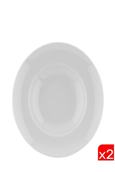 Kütahya Porselen Bone Risus Pasta Plate Cream 27.5cm Bnrs27Spt00 2-Pack